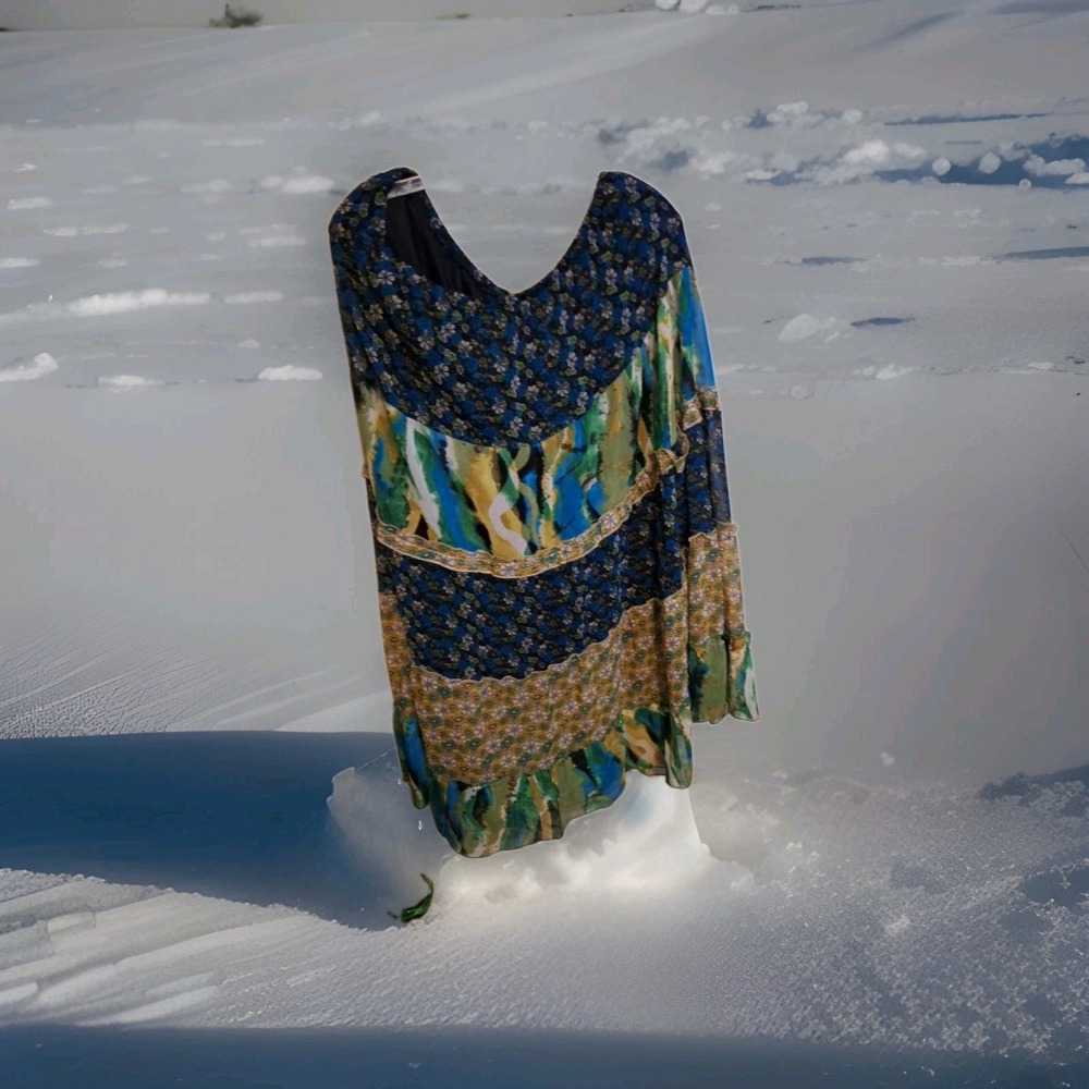 Notations Woman Boho 2X Lined Multicolored, Multipatterened Full Length Skirt 62 - Picture 2 of 3